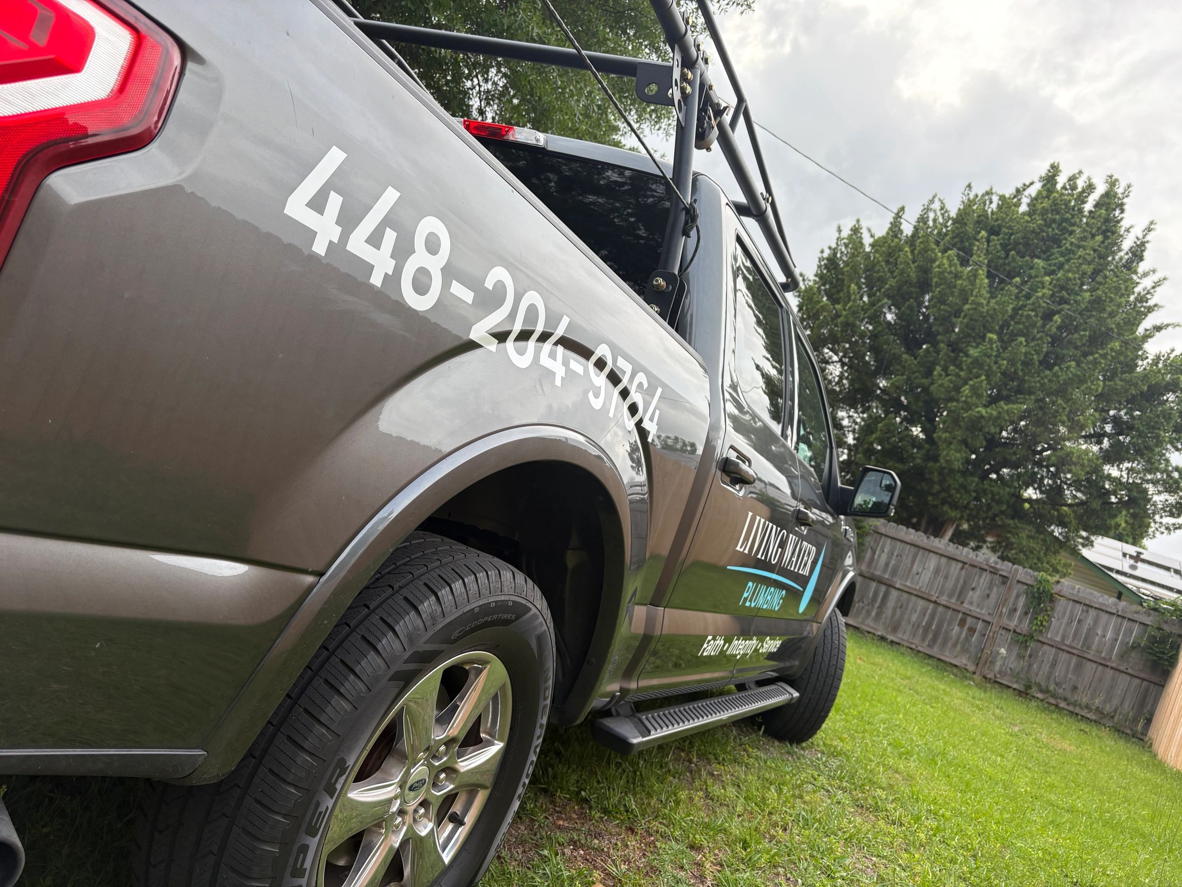 Living Water Plumbing service truck